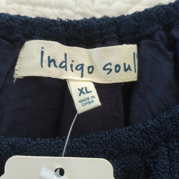 Indigo soul Crochet Tassel Navy Dress X Large - Picture 11 of 11